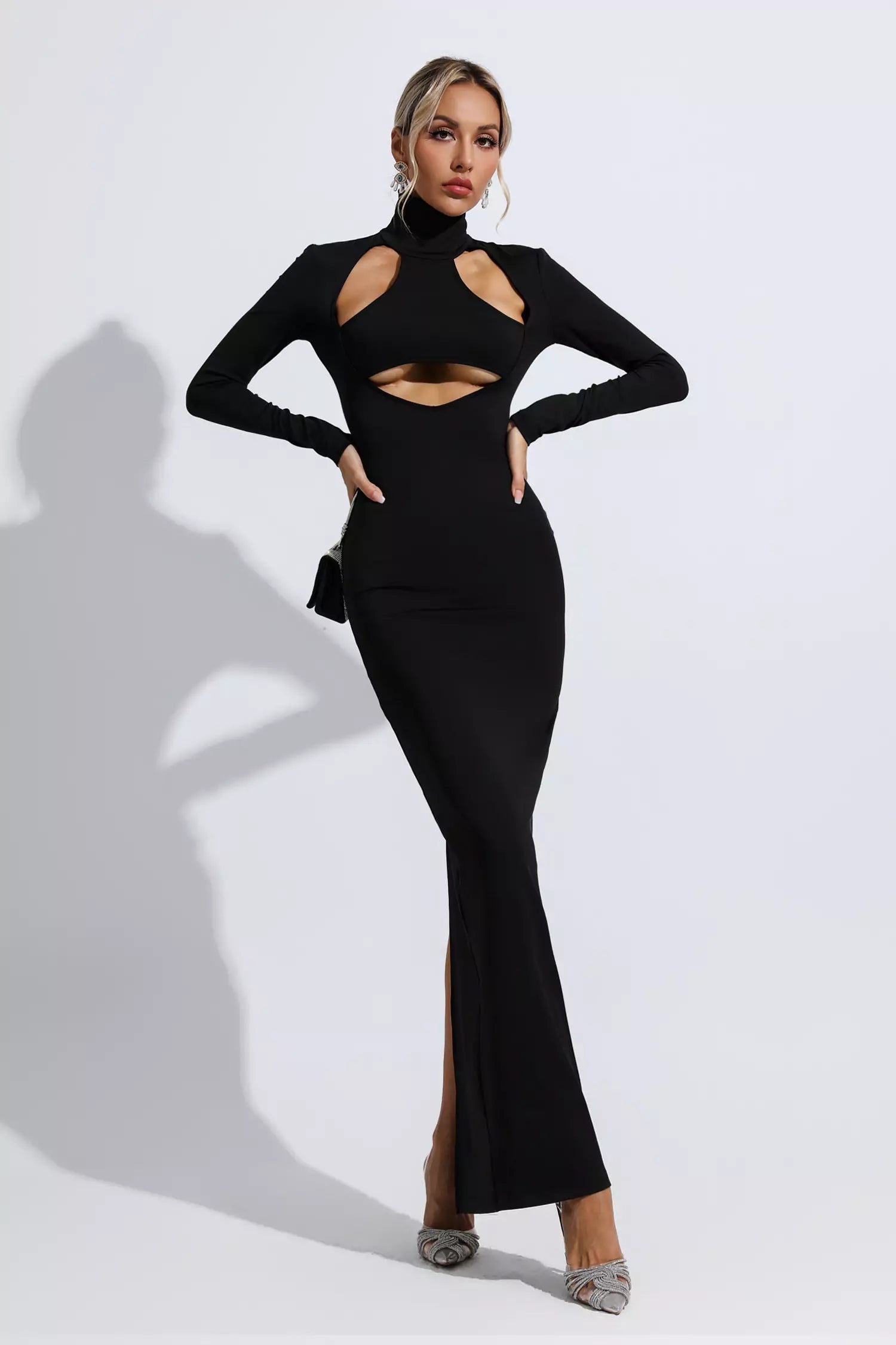 Carly Black Cutout Maxi Dress