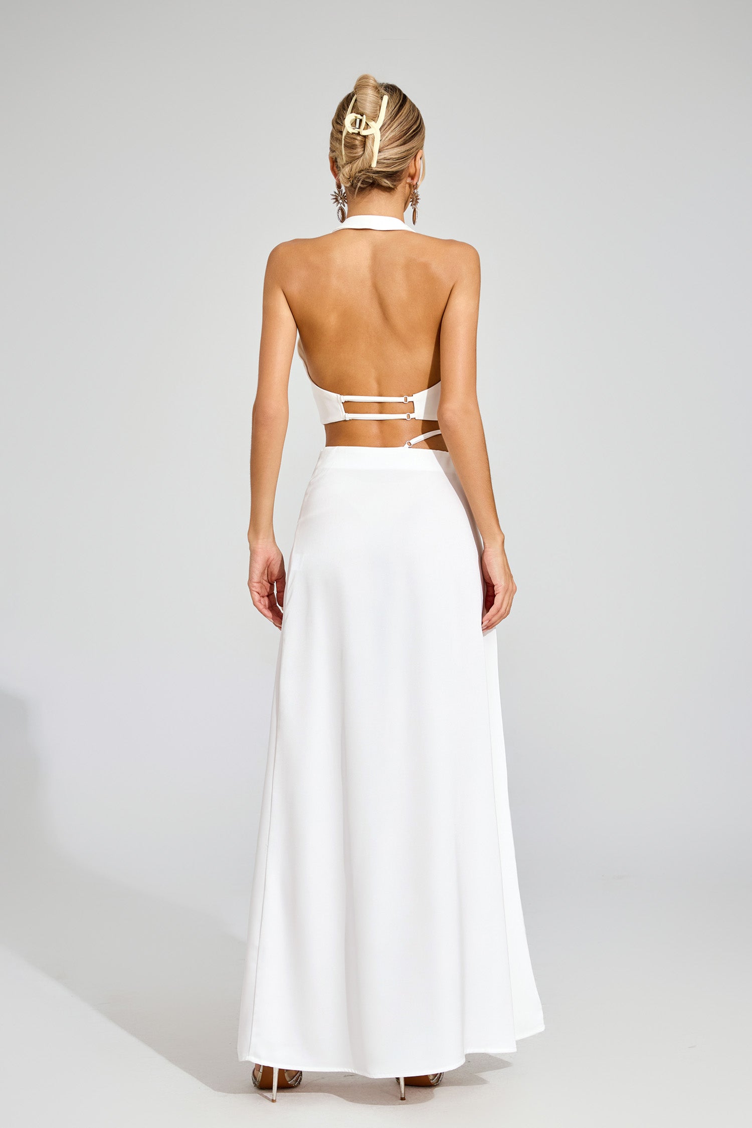 Griffith White Halter Blazer Set