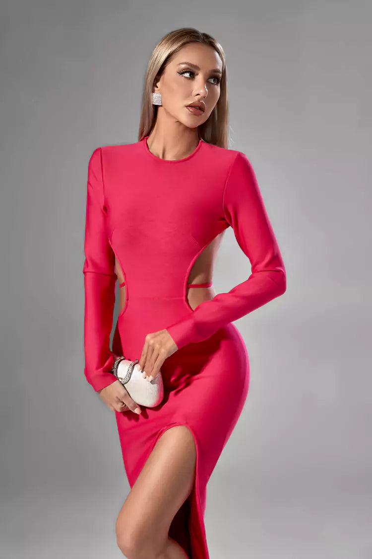 Kamila Rose Red Midi Dress